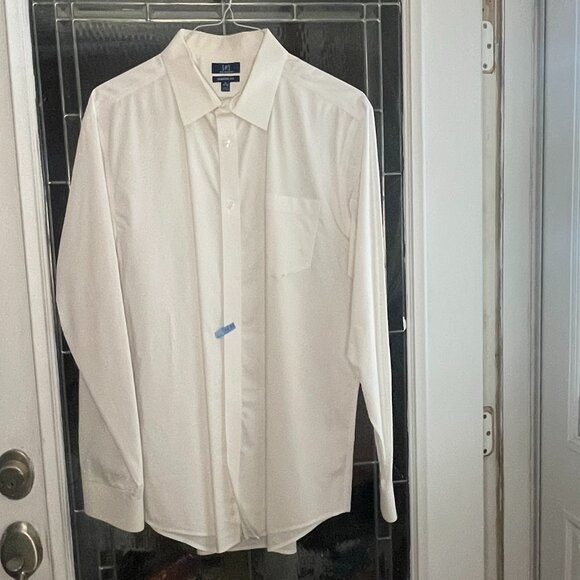 George Classic Fit Dress Shirt Mens XL 46-48 Long Sleeve Button White - Picture 1 of 3